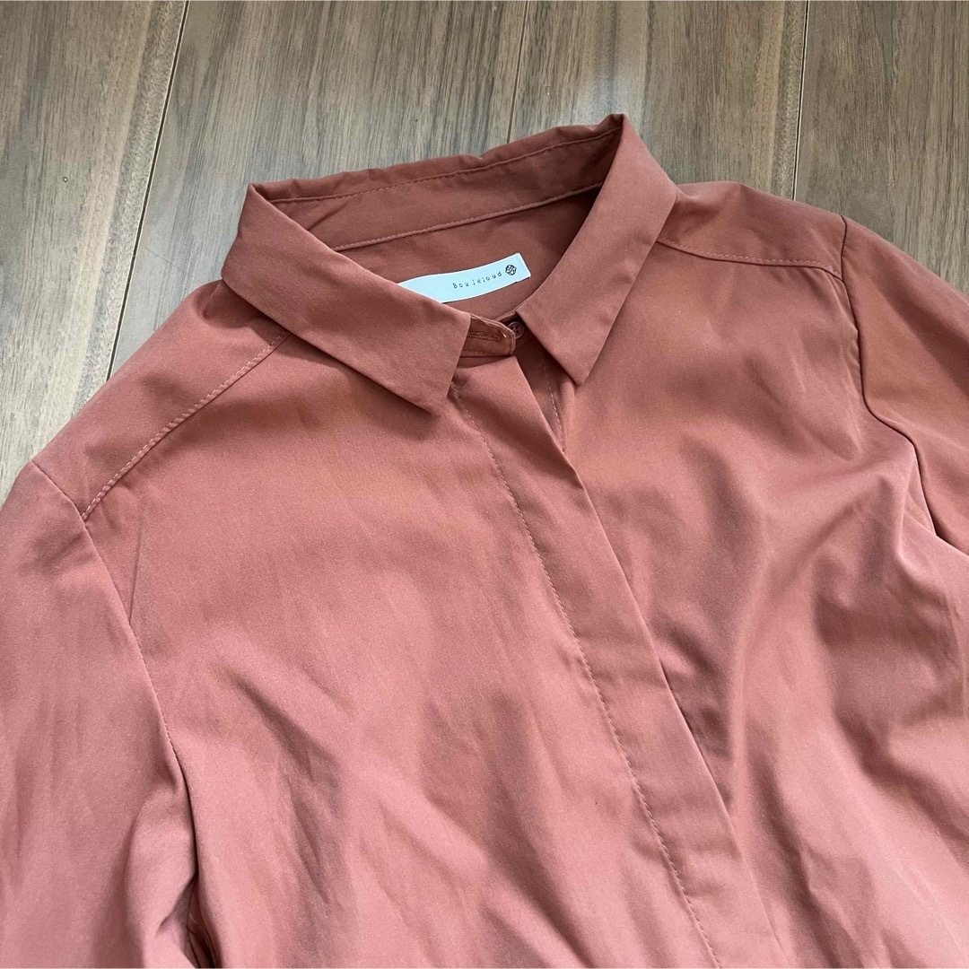 美品 Boujeloud フィッシュテール ロングシャツ ワンピース 38 レディースのトップス(シャツ/ブラウス(長袖/七分))の商品写真