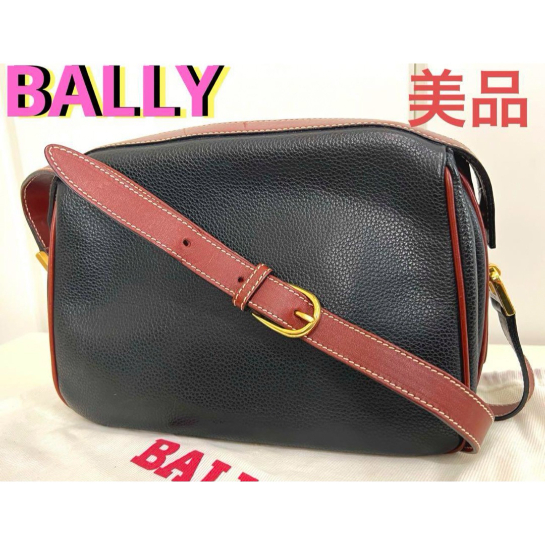 Bally - 【美品】BALLY ショルダーバッグ 金ロゴ金具 本革の通販 by