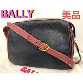 バリー(Bally)の【美品】BALLY ショルダーバッグ　金ロゴ金具　本革(ショルダーバッグ)