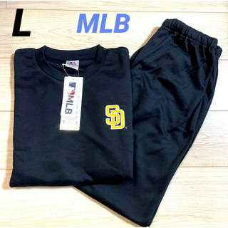 メジャーリーグベースボール(MLB)の新品MLB パドレス　トレーナー スウェット パンツ　上下セットアップ　薄手　L(スウェット)