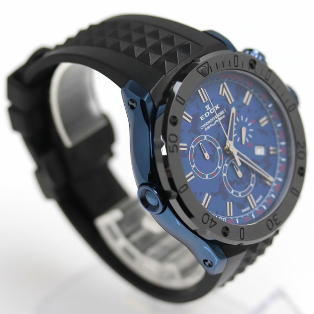 EDOX(エドックス)のEDOX エドックス クロノオフショア1 クロノグラフ スペシャルエディション 腕時計 電池式 10221-37BU5-BUM5 メンズ【中古】 メンズの時計(腕時計(アナログ))の商品写真