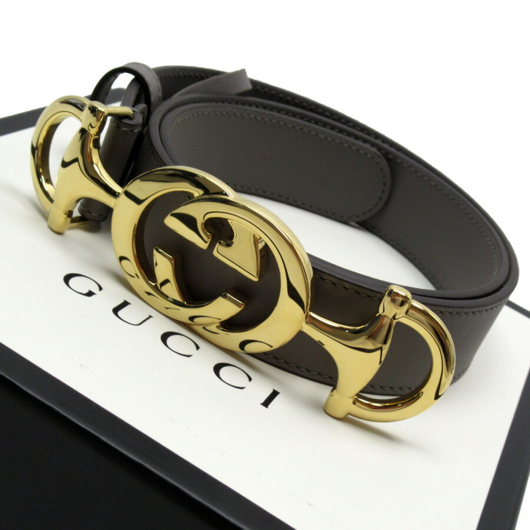 Gucci - グッチ GUCCI ベルト ズゥミ インターロッキングG レザー