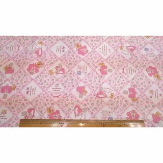 マロンクリーム,生地幅110cm×長さ100cm、Ｇ8961-1Ａピンク(生地/糸)