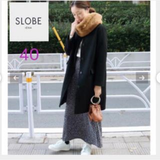 スローブイエナ(SLOBE IENA)の★新品★スローブイエナ　ファースヌード付きノーカラーコート(ロングコート)