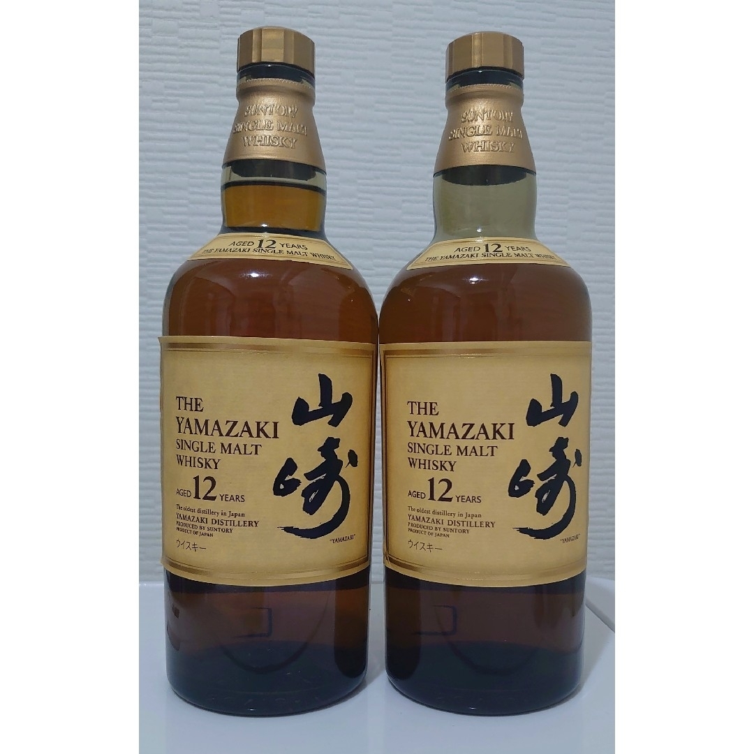 日本最大の サントリー ウイスキー 山崎 12年 700ml 2本セット 空瓶 ...