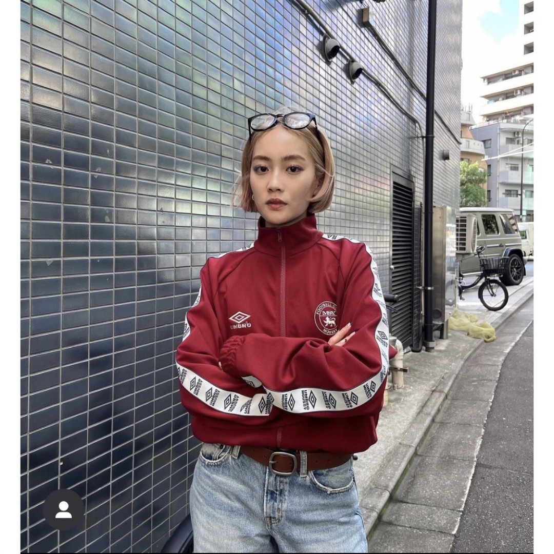 moussy(マウジー)のMOUSSY UMBRO JERSEY トップス♡ボルドー レディースのジャケット/アウター(その他)の商品写真