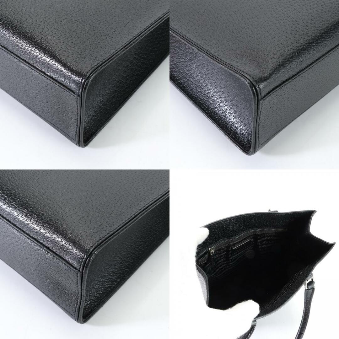 PRADA(プラダ)の極美品 プラダ レザー ハンドバッグ トート トップハンドル 本革 ブラック 黒 メンズ EEM G2-5 レディースのバッグ(ハンドバッグ)の商品写真