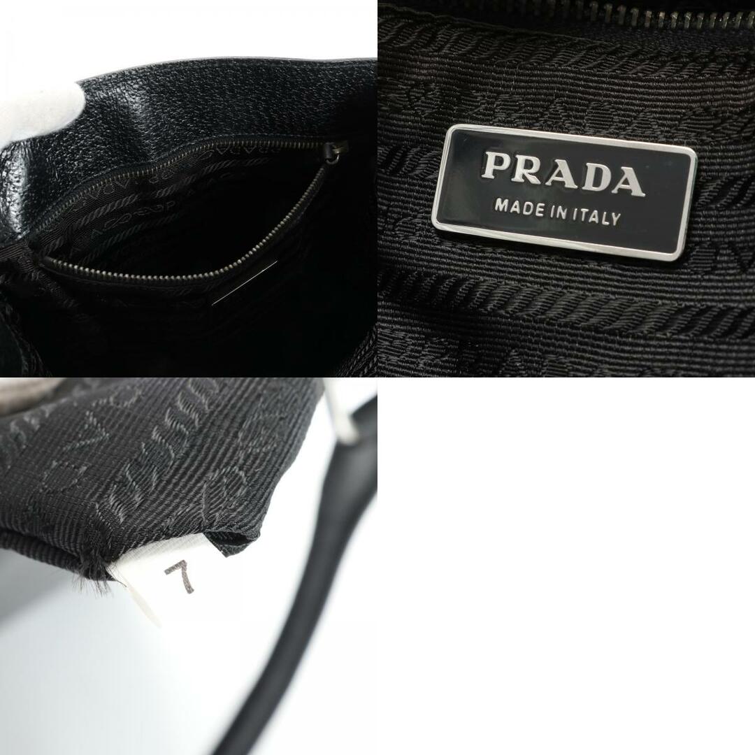 PRADA(プラダ)の極美品 プラダ レザー ハンドバッグ トート トップハンドル 本革 ブラック 黒 メンズ EEM G2-5 レディースのバッグ(ハンドバッグ)の商品写真