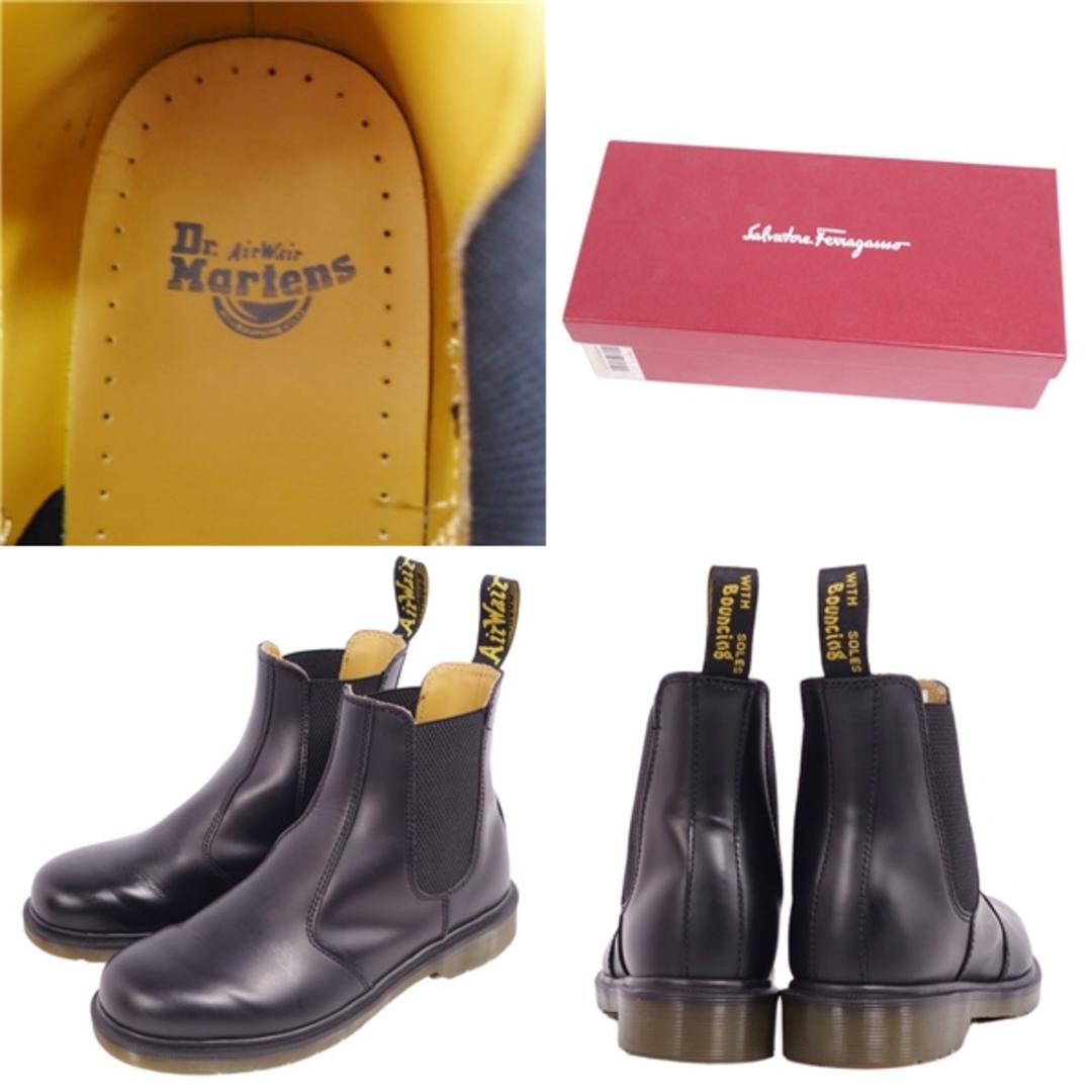 美品 ドクターマーチン Dr.Martens ブーツ 2976 CHELSEA BOOT チェルシーブーツ サイドゴア スムースレザー シューズ 靴 メンズ UK7(26cm相当) ブラック