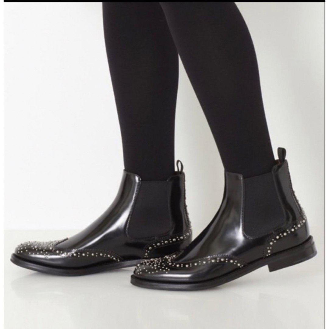 【希少】チャーチ ケッツビー サイドゴア スタッズ 黒 35 ドレス 高級 革靴