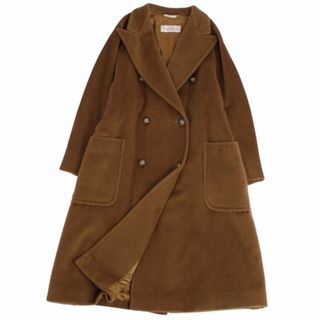 マックスマーラ(Max Mara)の美品 マックスマーラ Max Mara コート 白タグ ロングコート ダブルブレスト ウール カシミヤ アウターレディース JI40 USA6 FB38 GB10(M相当) ブラウン(その他)