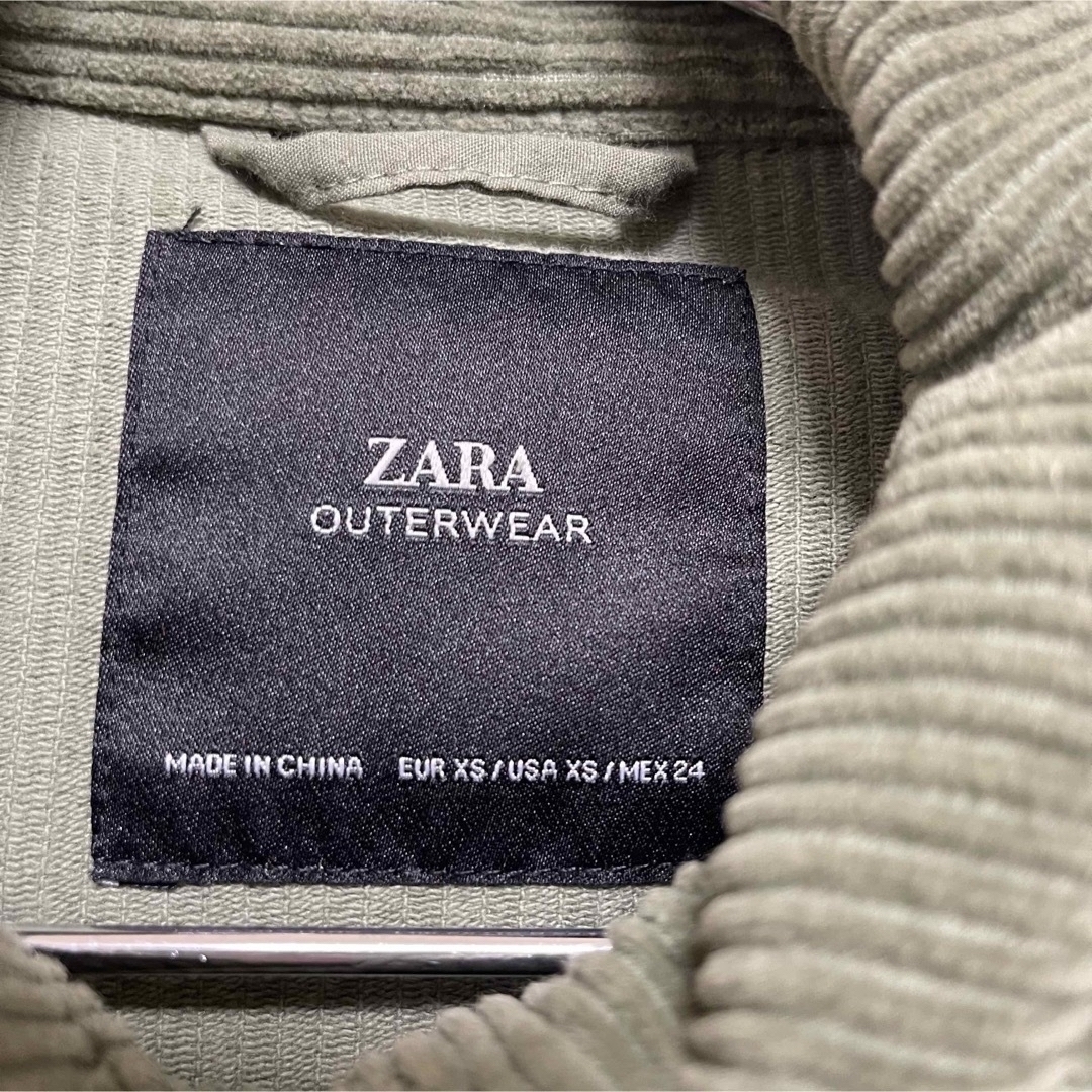 ZARA(ザラ)のザラ　ZARA コーデュロイジャケット　XS カーキ　グリーン レディースのジャケット/アウター(その他)の商品写真