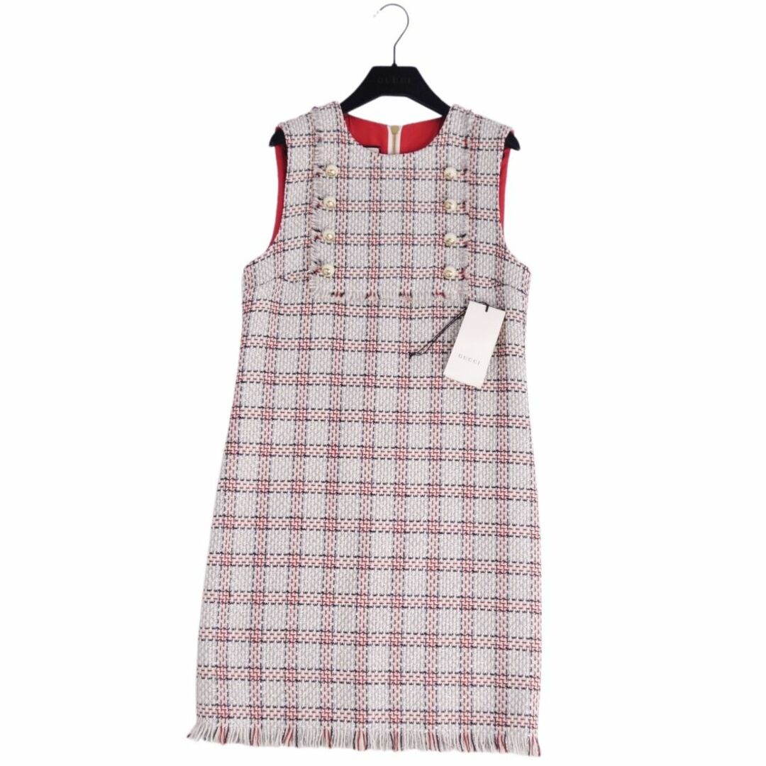 GUCCI - 極美品 グッチ GUCCI ワンピース ノースリーブ フェイク GUCCI - 極美品 グッチ GUCCI ワンピース ノースリーブ フェイク