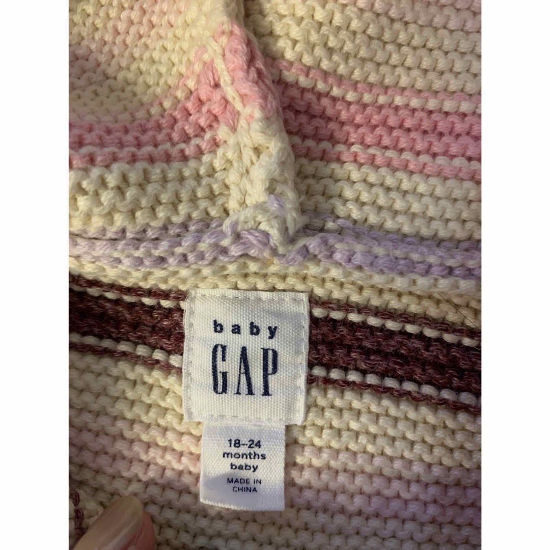 babyGAP(ベビーギャップ)のBaby GAP くま耳カーディガン キッズ/ベビー/マタニティのキッズ服女の子用(90cm~)(カーディガン)の商品写真