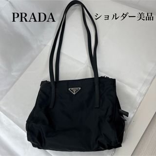 プラダ(PRADA)の美品　プラダ ショルダー トート　テスート ポコノ ナイロン レザー(ショルダーバッグ)