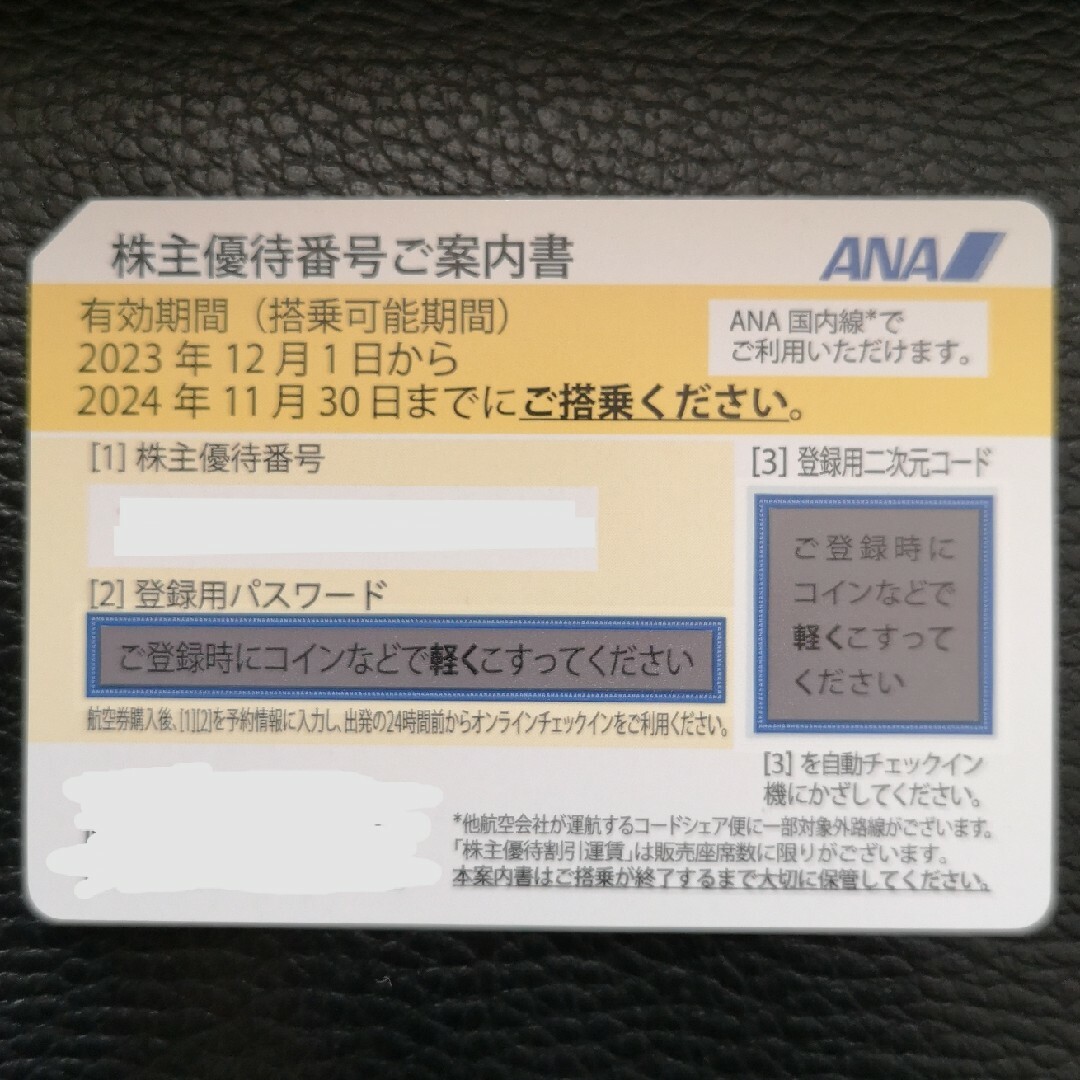 ANA(全日本空輸)(エーエヌエー(ゼンニッポンクウユ))のANA 全日空 株主優待券 チケットの優待券/割引券(その他)の商品写真