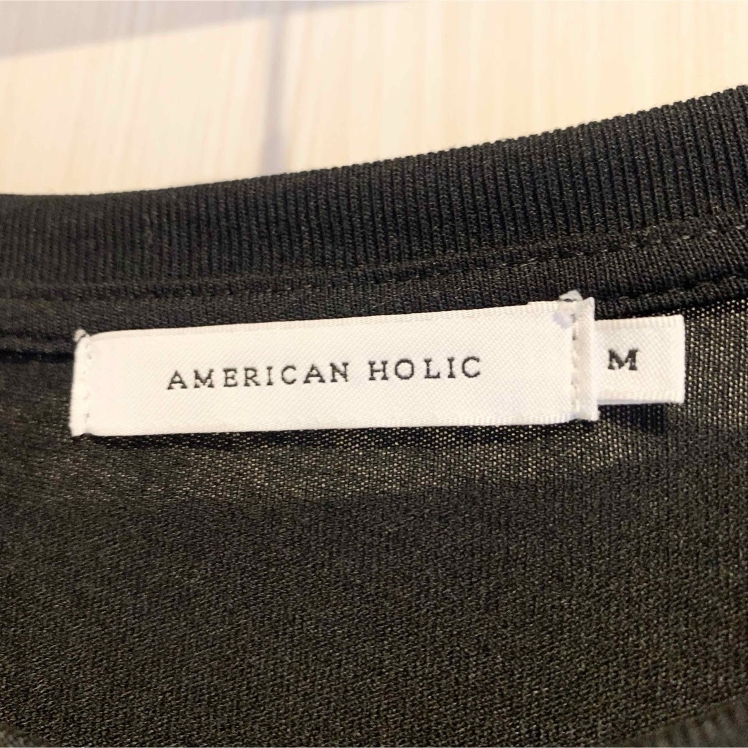 AMERICAN HOLIC(アメリカンホリック)のアメリカンホリック  裾ティアードカットプルオーバー ブラック Mサイズ レディースのトップス(カットソー(長袖/七分))の商品写真