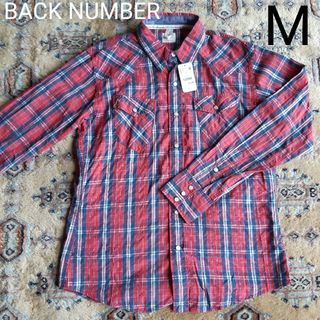 バックナンバー(BACK NUMBER)のback number バックナンバー メンズ シャツ 長袖 チェック 赤(シャツ)