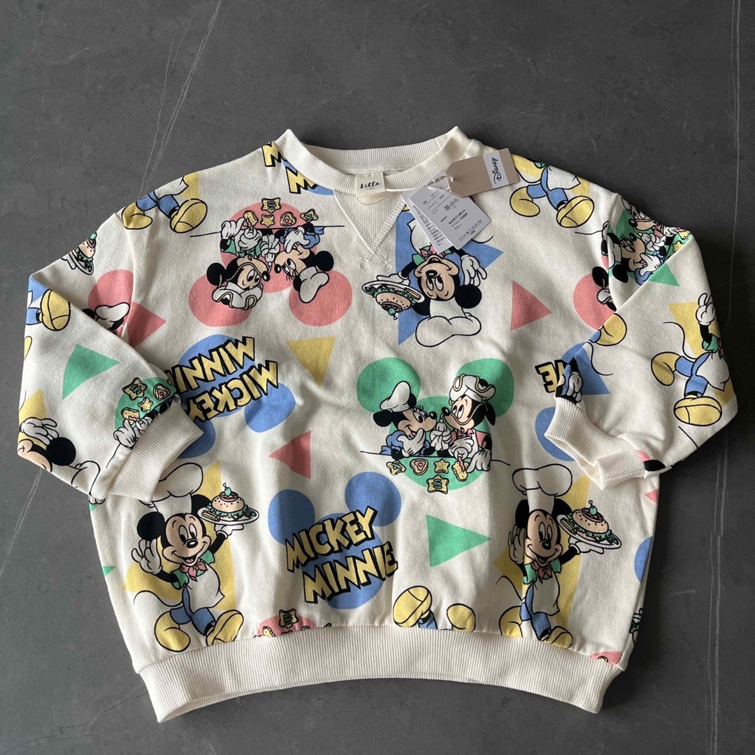 Disney(ディズニー)のDisney🐭リトシー　ミッキー総柄プルオーバー110cm キッズ/ベビー/マタニティのキッズ服男の子用(90cm~)(Tシャツ/カットソー)の商品写真