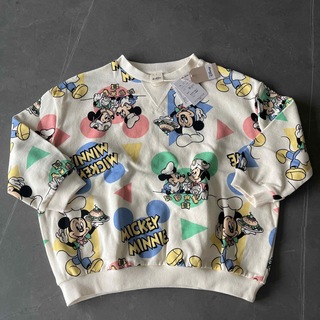 ディズニー(Disney)のDisney🐭リトシー　ミッキー総柄プルオーバー110cm(Tシャツ/カットソー)