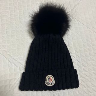 モンクレール(MONCLER)のMONCLER ポンポン付き ニット帽(ニット帽/ビーニー)