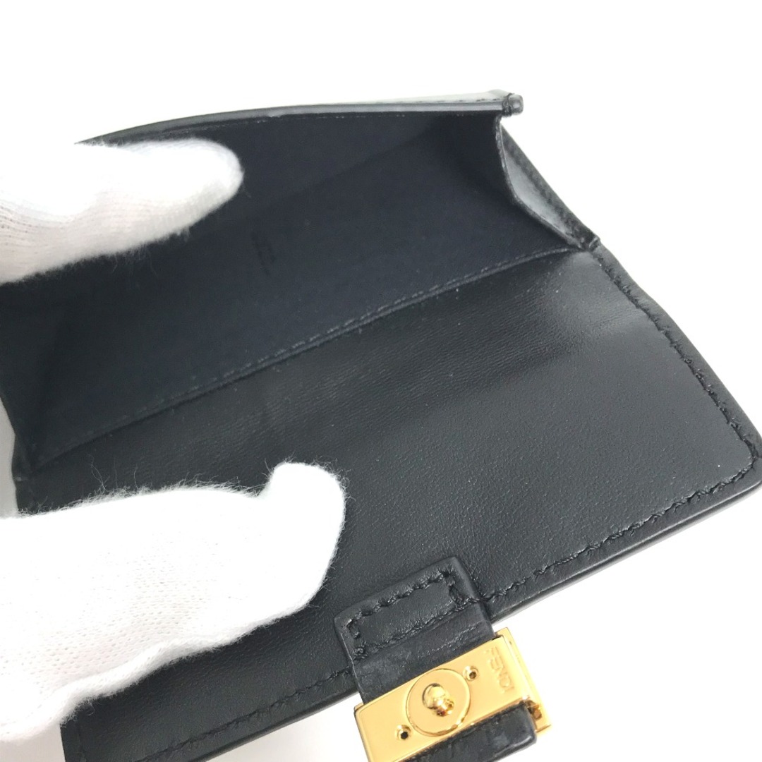 FENDI(フェンディ)のフェンディ FENDI バゲット カードホルダー 8M0423 小銭入れ 財布 コインケース レザー ブラック レディースのファッション小物(コインケース)の商品写真