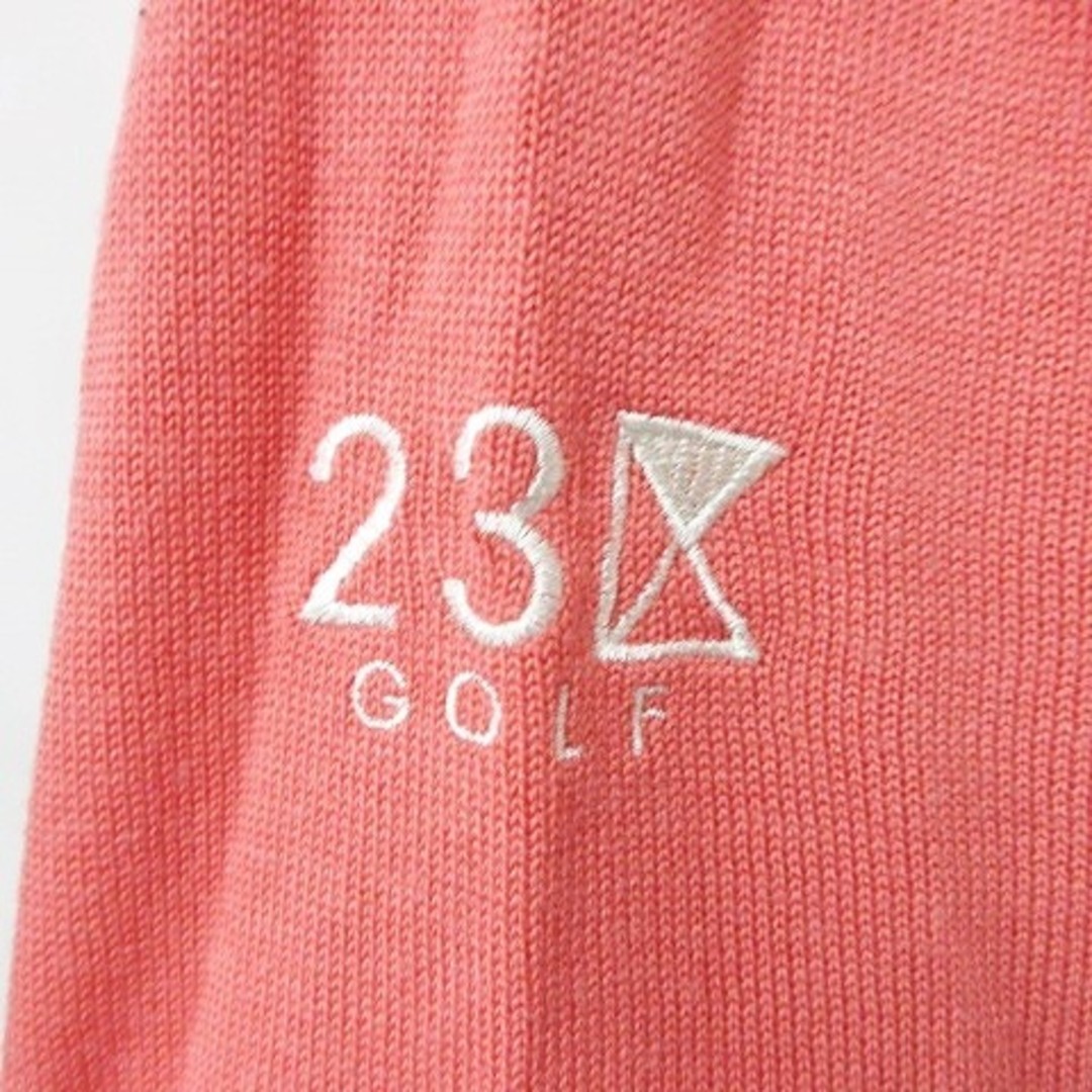 23区(ニジュウサンク)の23区 GOLF セーター ニット ゴルフ ハーフジップ オレンジピンク 赤 1 スポーツ/アウトドアのゴルフ(ウエア)の商品写真