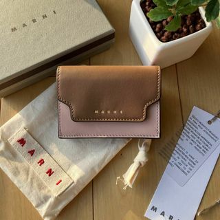 マルニ(Marni)のマルニ　MARNI　トライフォールドコンパクトウォレット　三つ折り 財布　茶(財布)