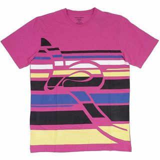 ロカウェア(Rocawear)のROCA WEAR ロカウェア ボーダープリント 半袖Tシャツ ピンク XXL(Tシャツ/カットソー(半袖/袖なし))