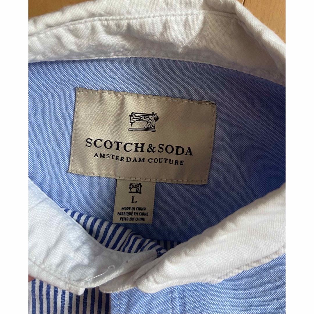 SCOTCH & SODA(スコッチアンドソーダ)のSCOTCH&SODA スコッチ&ソーダ 長袖 シャツ ストライプ 切替 L メンズのトップス(シャツ)の商品写真