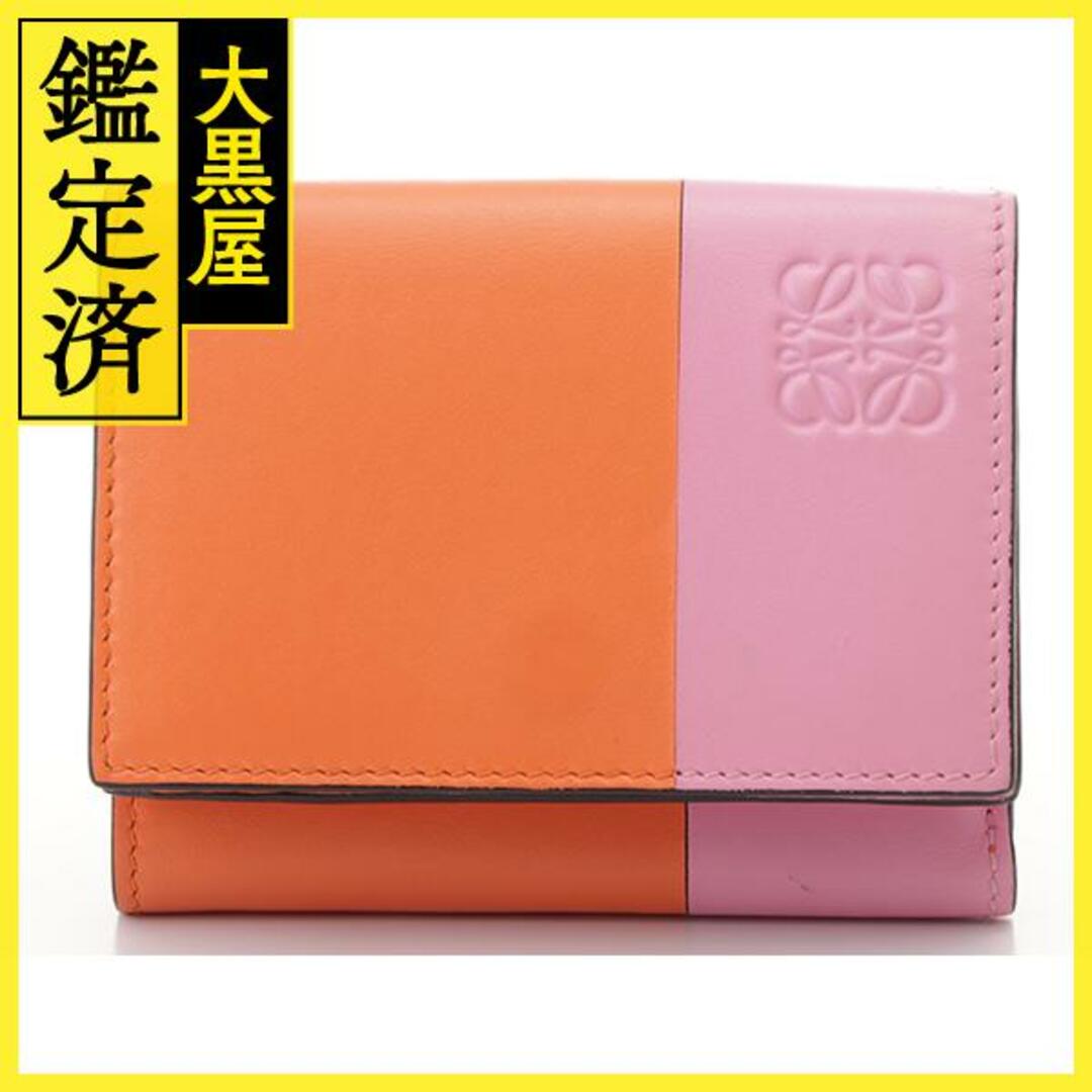 LOEWE - ロエベ 三つ折り財布 トライフォールド オレンジ ピンク