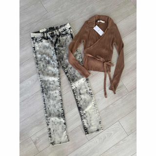 マウジー(moussy)のマウジー未使用デニム26トップスSET アリシアスタン　ロンハーマン(その他)