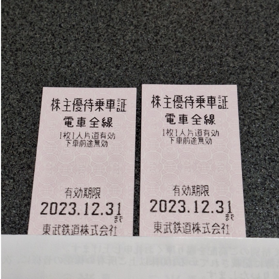 東武鉄道　乗車券　株主優待券 チケットの乗車券/交通券(鉄道乗車券)の商品写真
