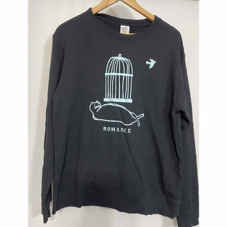 グラニフ(Design Tshirts Store graniph)のグラニフ トレーナー　男女兼用Lロマンス　ネコ　鳥　romance(スウェット)