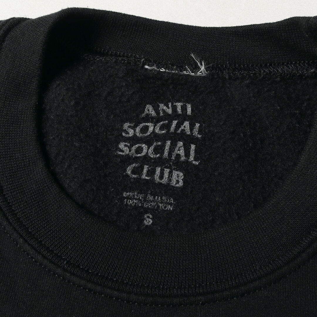 ANTI SOCIAL SOCIAL CLUB(アンチソーシャルソーシャルクラブ)のAnti Social Social Club アンチ ソーシャル ソーシャル クラブ スウェット サイズ:S ブランドロゴ クルーネック スウェットシャツ ブラック 黒 トップス トレーナー【メンズ】【中古】 メンズのトップス(スウェット)の商品写真