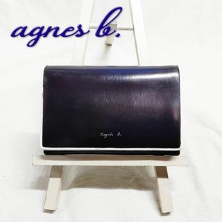 アニエスベー(agnes b.)の箱付き 良品 agnesb アニエスベー がま口 折り財布 バイカラー(財布)