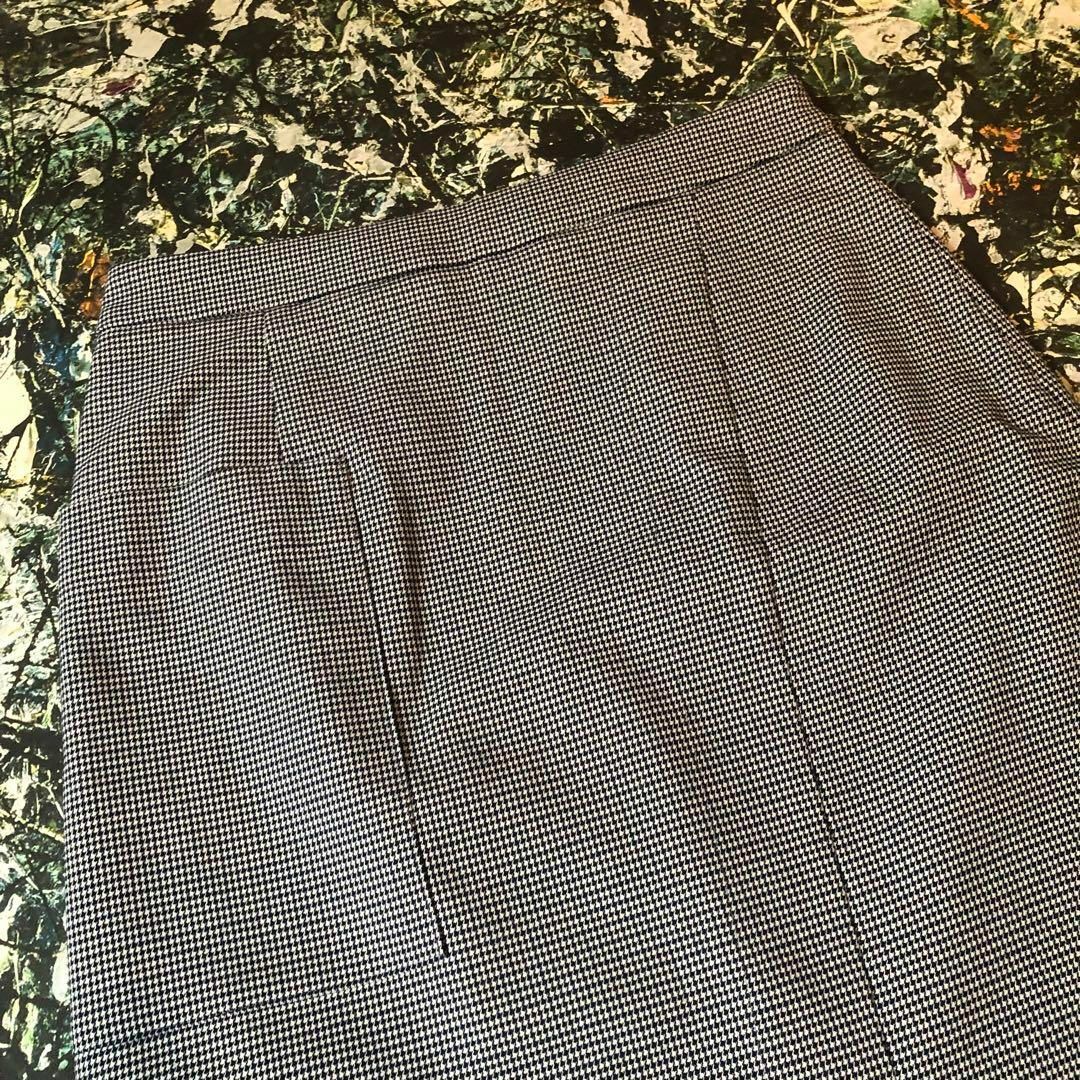 【美品】ガリャルダガランテ-ハウンドトゥースアシメタイトスカート サイズXS