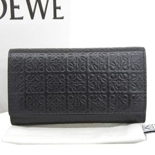 ロエベ(LOEWE)の【本物保証】 箱・布袋付 超美品 ロエベ LOEWE アナグラム ロゴ キーケース6本用 レザー ブラック 黒(キーケース)