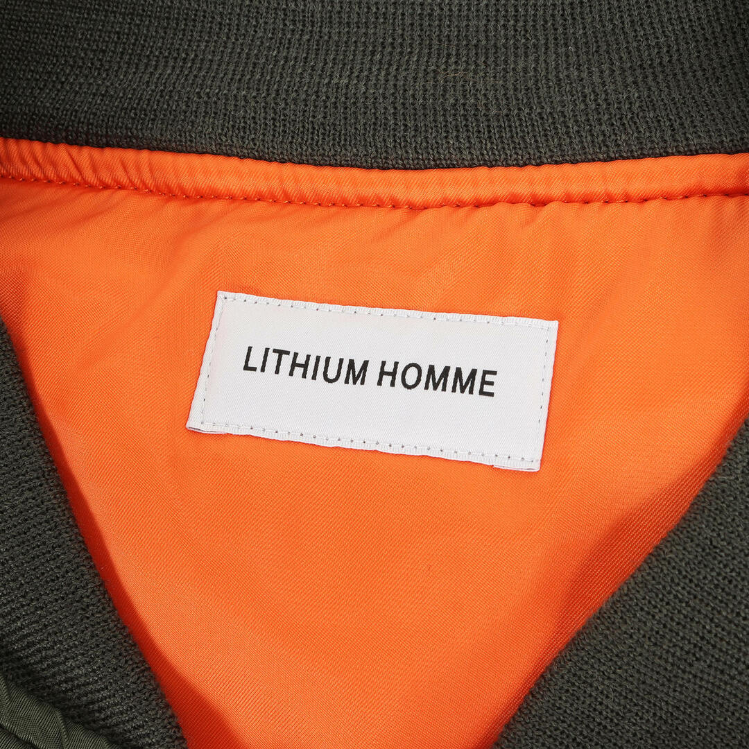 LITHIUM HOMME(リチウムオム)の新品 LITHIUM HOMME リチウムオム ジャケット サイズ:46 22AW オーバー サイズ ウール パテッド ミリタリー ボンバー ジャケット OVERSIZED MA-1 LH23-6801 アウター ブルゾン ビッグ シルエット 中わた カーキ 日本製【メンズ】 メンズのジャケット/アウター(ミリタリージャケット)の商品写真