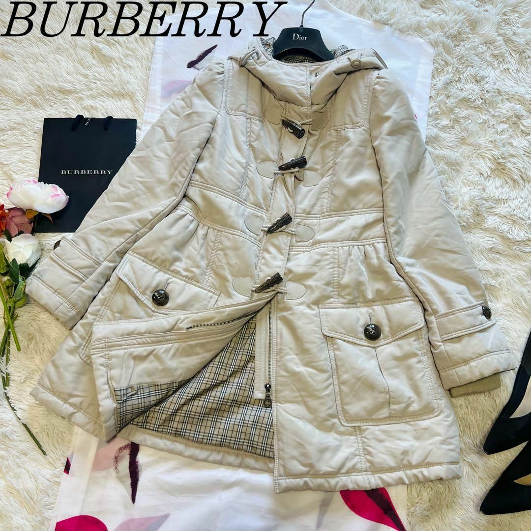 【美品】BURBERRY BLUE LABEL モッズコート 38 ベージュ | フリマアプリ ラクマ