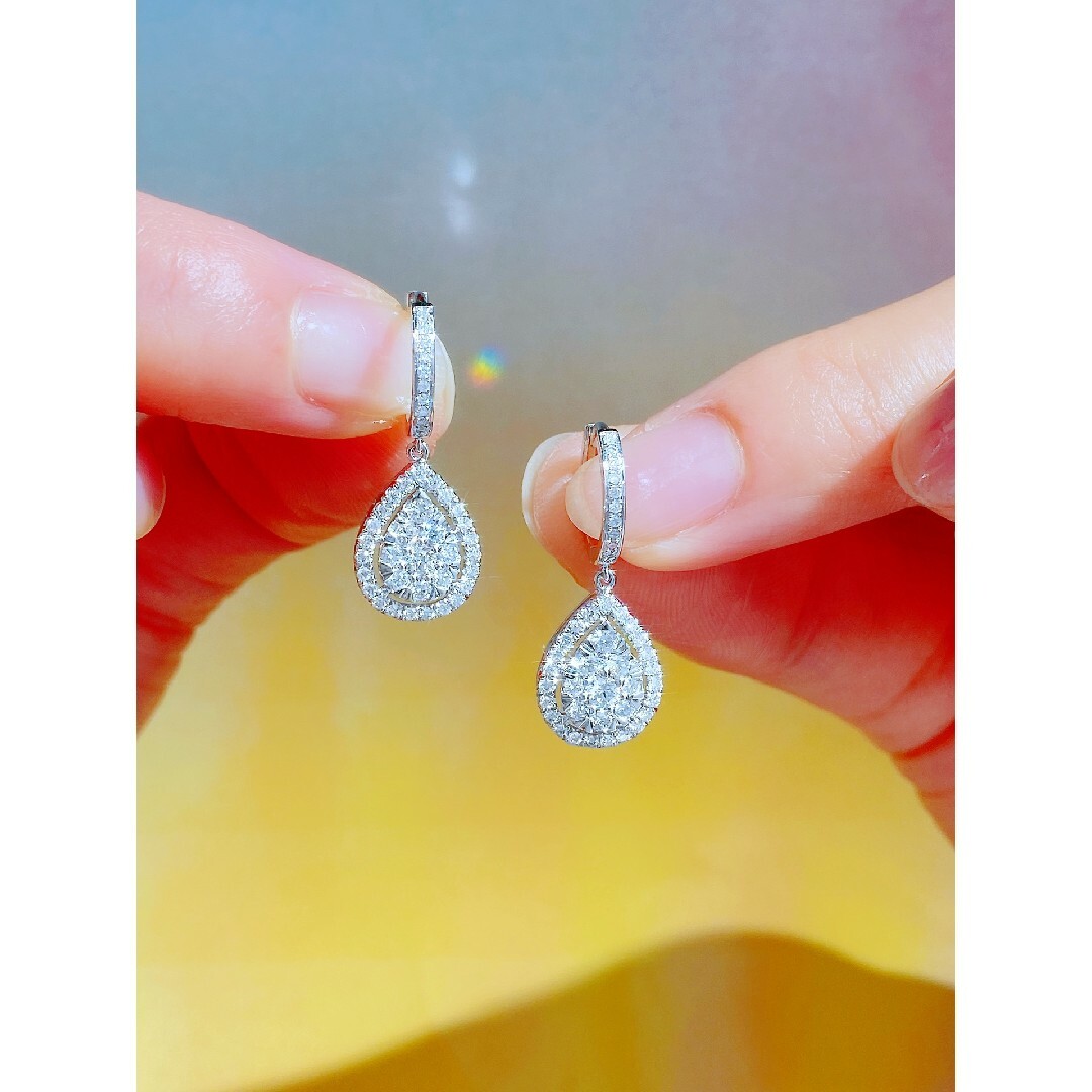 天然ダイヤモンドピアス1ct　k18入学式