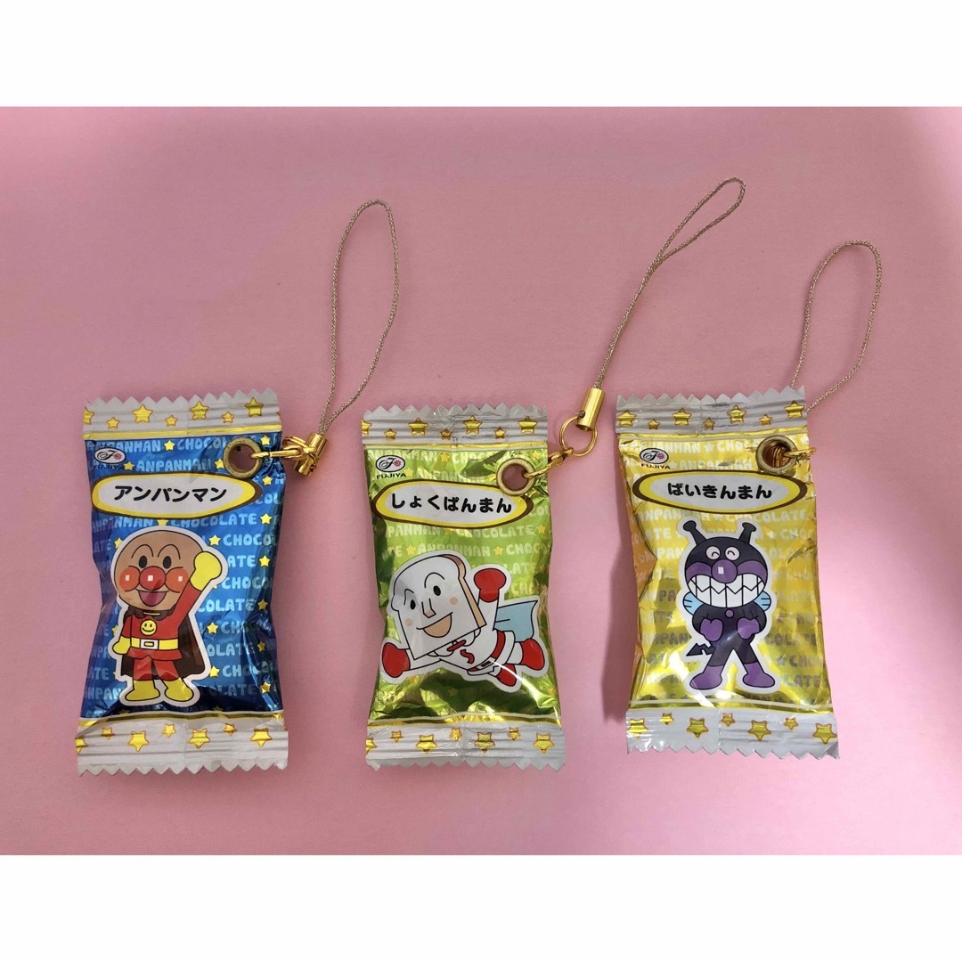 アンパンマン お菓子袋 ストラップ ハンドメイドのアクセサリー(キーホルダー/ストラップ)の商品写真