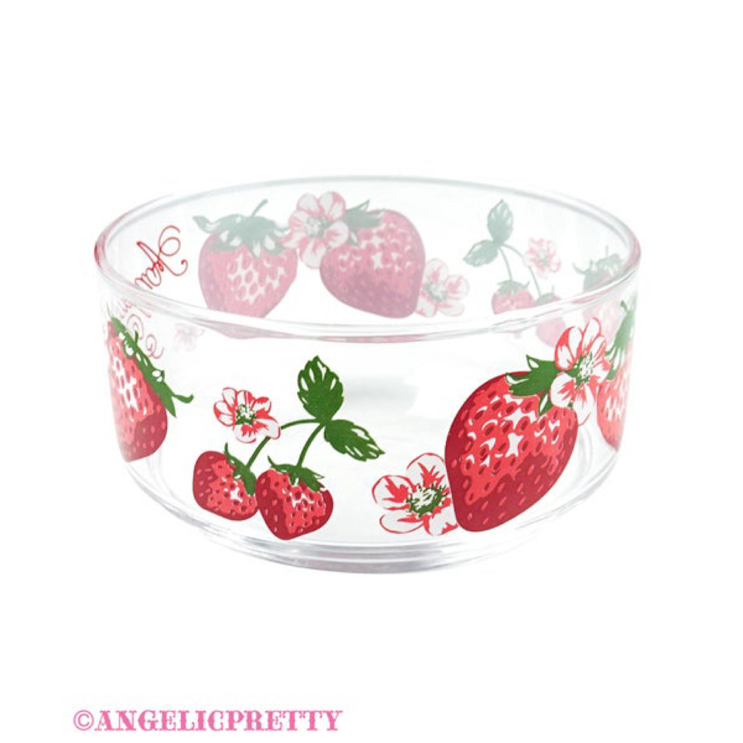 Angelic Pretty(アンジェリックプリティー)のangelic pretty Little Strawberryガラスボウル インテリア/住まい/日用品のキッチン/食器(食器)の商品写真