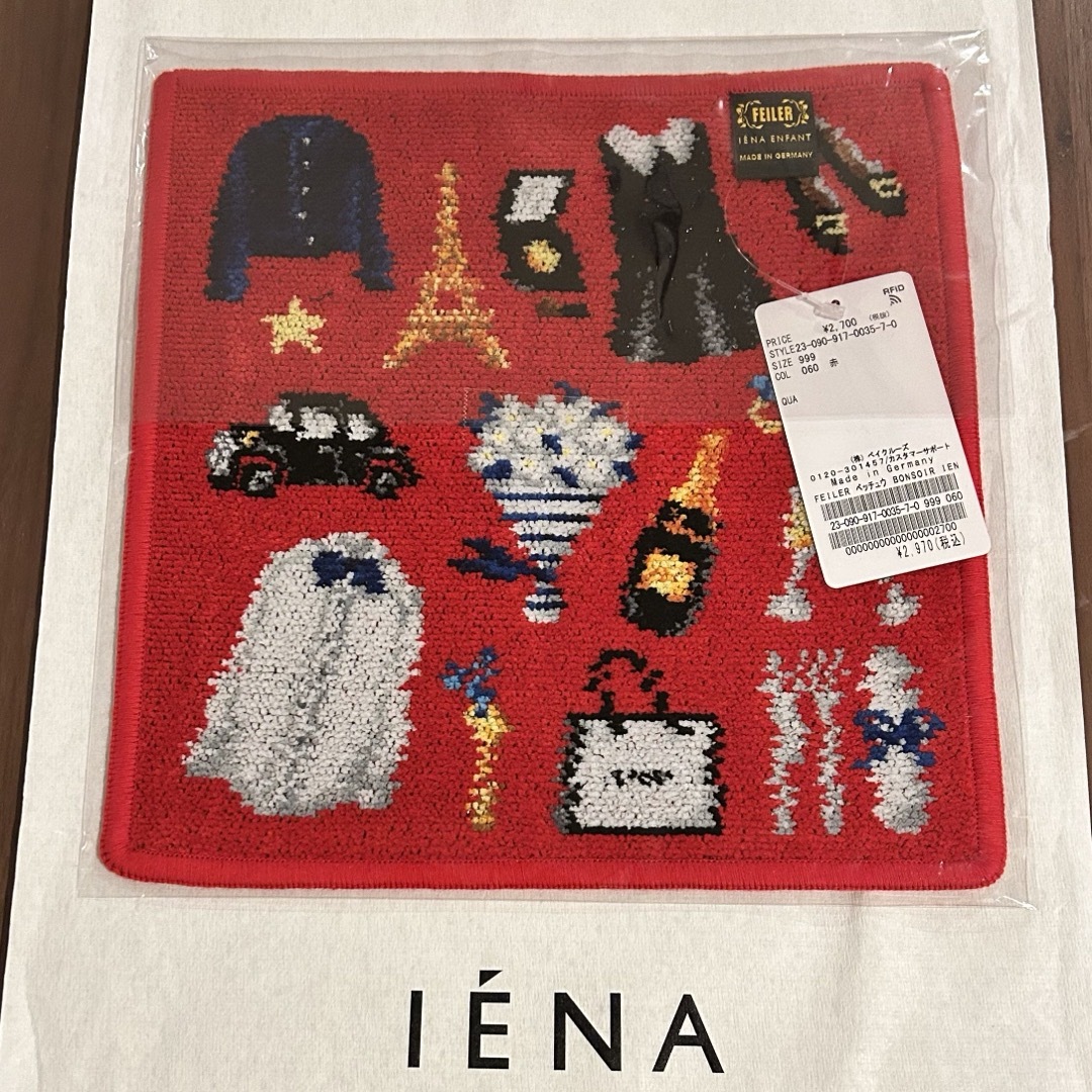 FEILER(フェイラー)のフェイラー　IENA ENFANT コラボ　ハンカチ　レッド レディースのファッション小物(ハンカチ)の商品写真