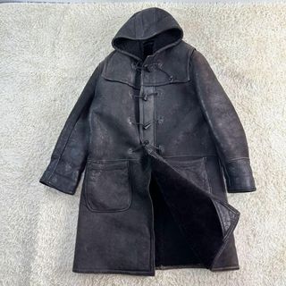 ショット(schott)のメロン様専用美品✨Schottリアルムートンダッフルコートトグル　40　XL 黒(ダッフルコート)