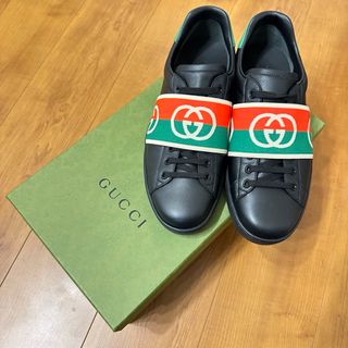 グッチ(Gucci)の新品 GUCCI スニーカー ロゴ ACE エース エンブロイダリー 26cm(スニーカー)