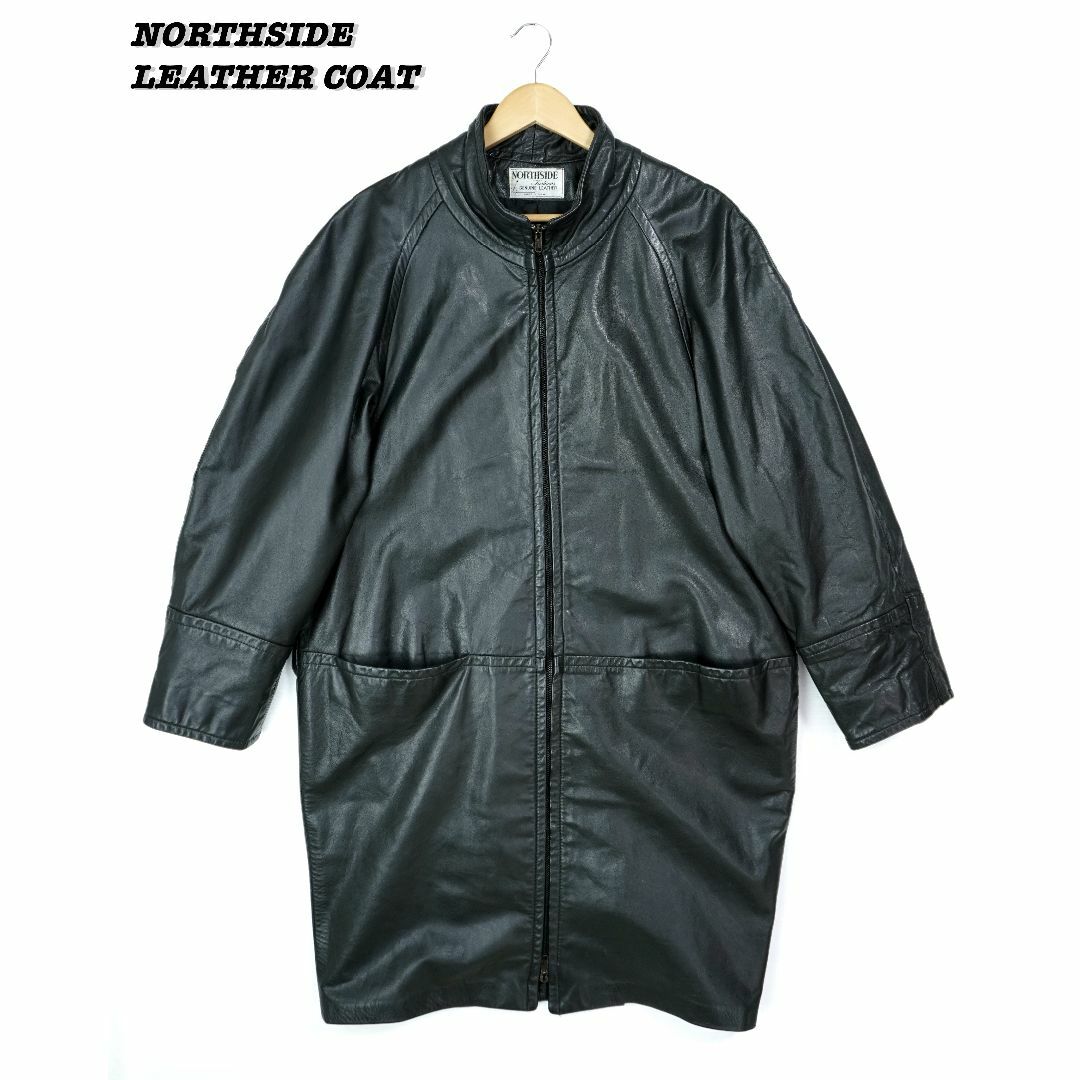 NORTHSIDE LEATHER COAT 1980s SMALLジャケット/アウター