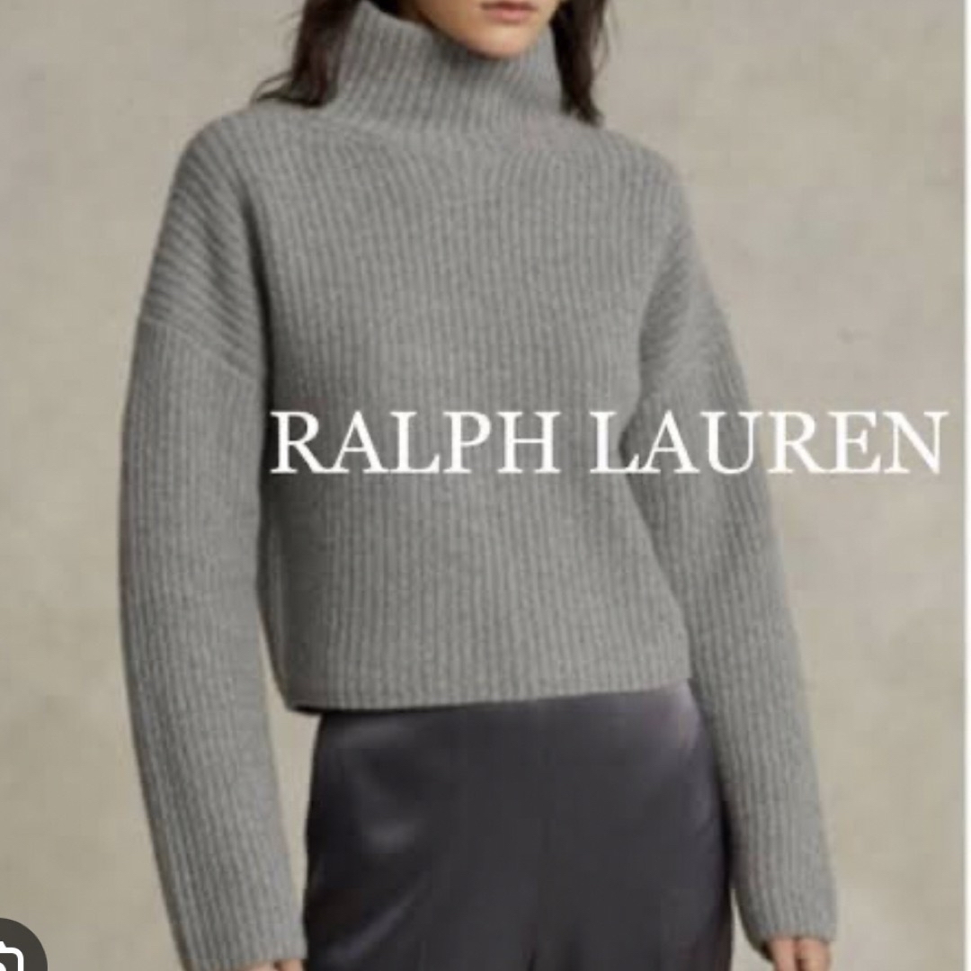 Ralph Lauren(ラルフローレン)のリブド ウールカシミヤ モックネック セーター レディースのトップス(ニット/セーター)の商品写真