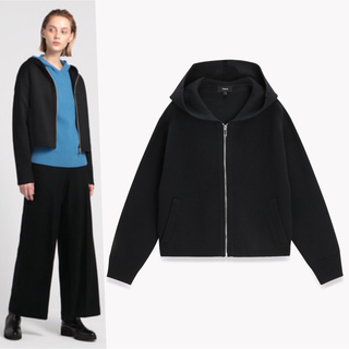 Theory 23AW 完売 ニット ジップアップフーディー 新品