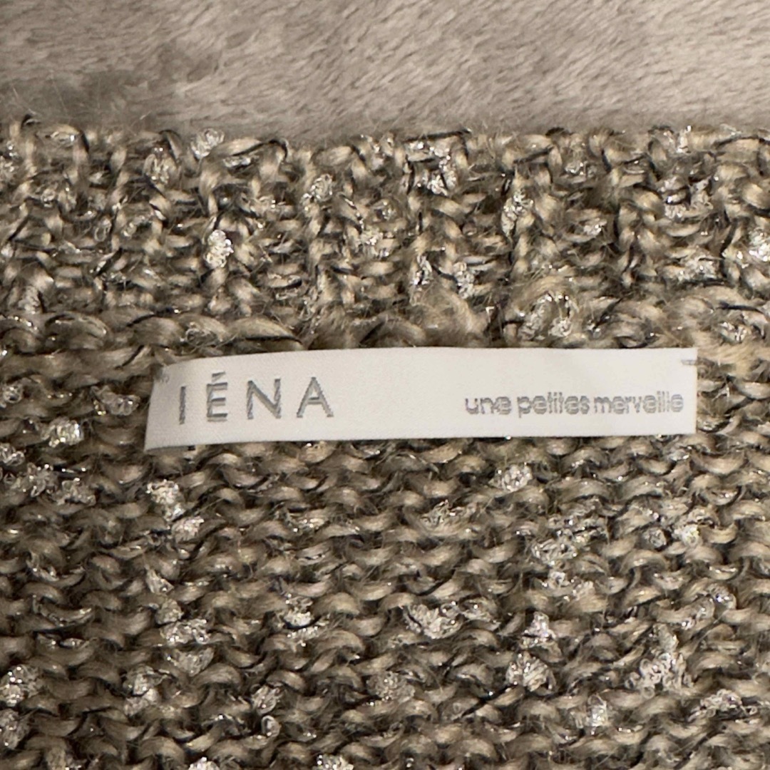 IENA(イエナ)のIENA イエナ ラメ糸編み込みニット アナウンサー S レディースのトップス(カーディガン)の商品写真